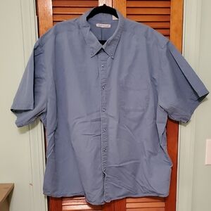 Men's Blue Button-Up Shirt